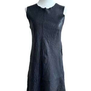 Balenciaga Black Leather Dress - 2011 collection Nicolas Ghesquière era. Size 40